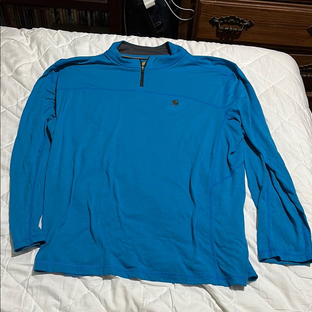 Blue Quarter-Zip Pullover